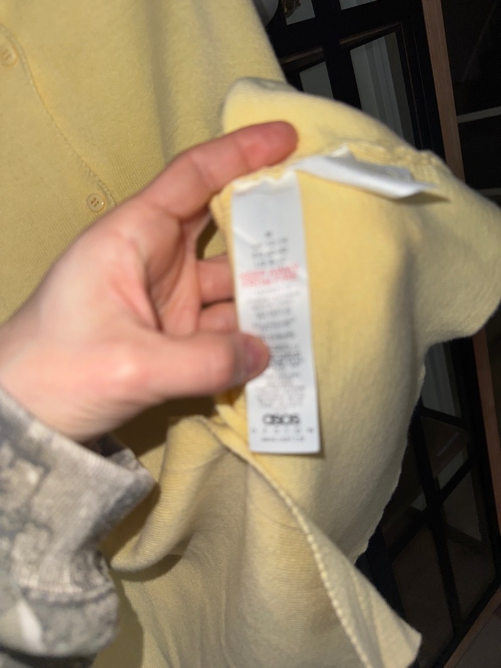 ASOS Design knit vest top butter pastel yellow sleeveless tank crewneck buttons - Picture 10 of 11
